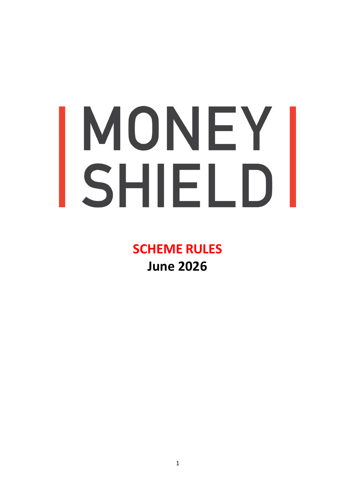 Money Shield scheme rules first page