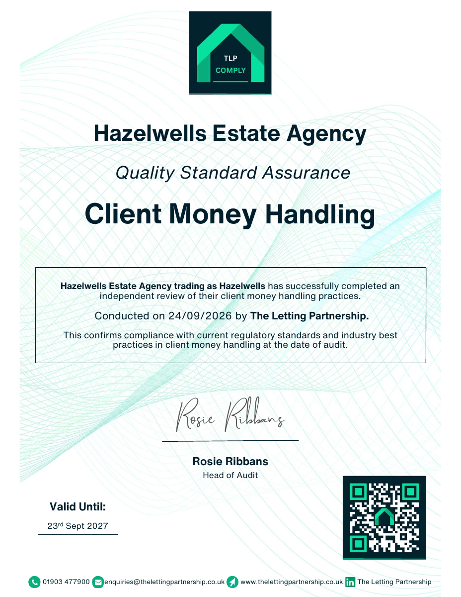 Hazelwells TLP quality standard assurance certificate